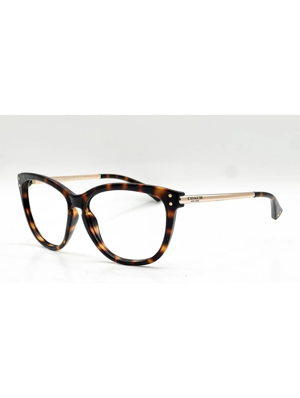 Coach HC 8084 517013 Dark Tortoise Gold Cat Eye Authentic Eyeglass Frames 57-15